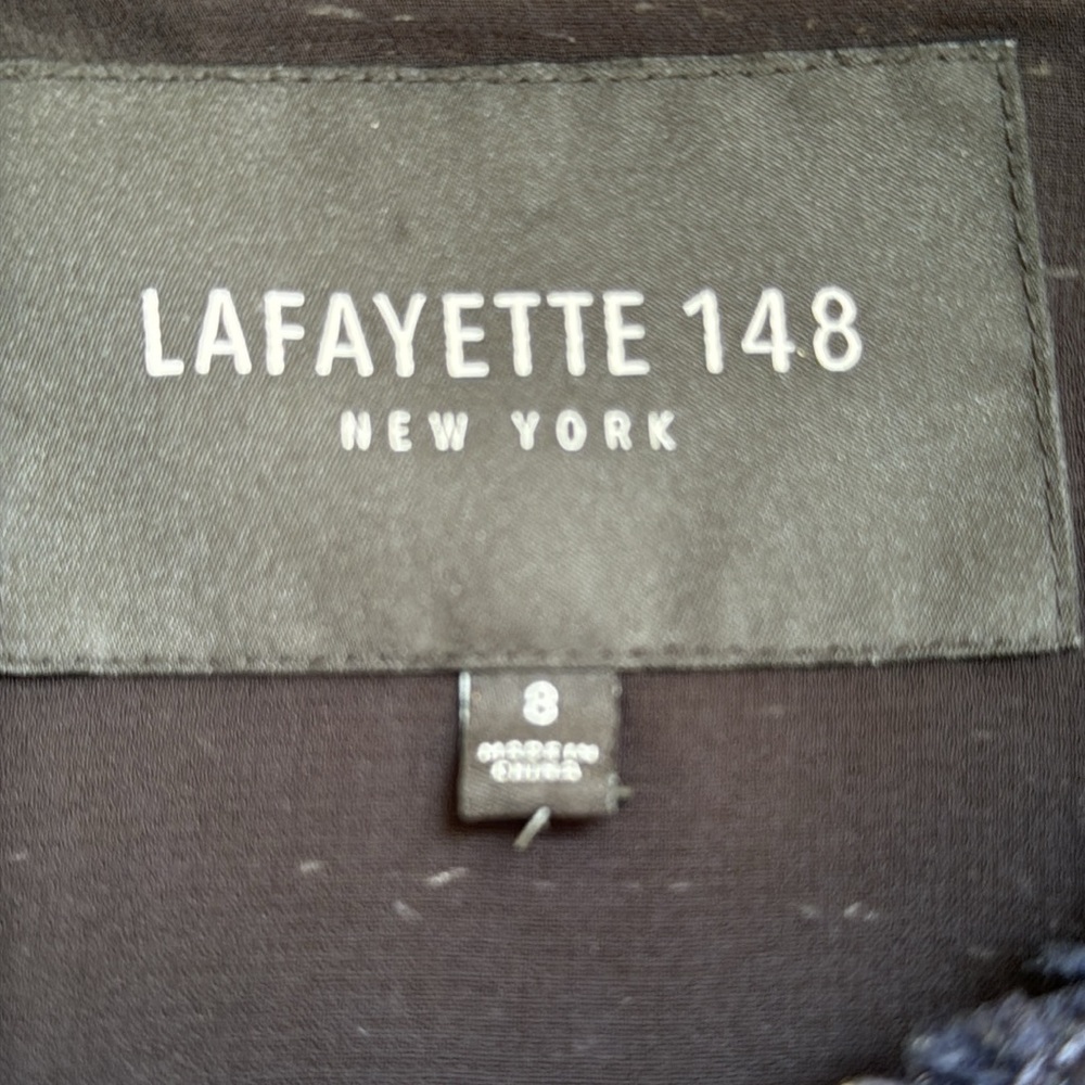 Lafayette 148 NY Black/White Tweed Boxy Jacket Size 8 - Picture 2 of 10